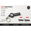Seat Anahtarlık , Seat Logolu Çift Yönlü Araç Anahtarlık - Seat Araba Anahtarlığı
