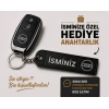 İsimli AUDİ Anahtarlık , Kişiye Özel - Hediyelik İsimli Audi Araç Logolu Anahtarlık - İsimli Araba Anahtarlığı