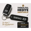 İsimli Hyundai Anahtarlık , Kişiye Özel - Hediyelik İsimli Hyundai Araç Logolu Anahtarlık - İsimli Araba Anahtarlığı