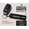 İsimli JEEP Anahtarlık , Kişiye Özel - Hediyelik İsimli Jeep Araç Logolu Anahtarlık - İsimli Araba Anahtarlığı