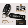 İsimli Mazda Anahtarlık , Kişiye Özel - Hediyelik İsimli Mazda Araç Logolu Anahtarlık - İsimli Araba Anahtarlığı