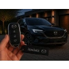 İsimli Mazda Anahtarlık , Kişiye Özel - Hediyelik İsimli Mazda Araç Logolu Anahtarlık - İsimli Araba Anahtarlığı