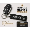 İsimli Opel Anahtarlık , Kişiye Özel - Hediyelik İsimli Opel Araç Logolu Anahtarlık - İsimli Araba Anahtarlığı