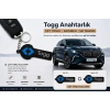 TOGG Anahtarlık , Togg Logolu Çift Yönlü Araç Anahtarlık - Hediyelik TOGG Araba Anahtarlığı