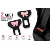 Pembe Kemer Tokası , Pembe Fiyonklu Araç Kemer İkaz Susturucu , Anneye - Sevgiliye Kemer Bip Bip Susturucu - 2 Adet