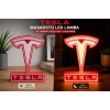 Tesla Masa Lambası , Tesla Logolu Led Işıklı Masa Lambası , Tesla Gündüz Gece Masa Lambası