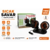 Araç İçi Vantilatör - 2 Başlıklı , Çakmaklık Girişli 12V Araç İçi Fan - Numaratörlü Oto Vantilatör