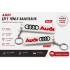 AUDİ Anahtarlık , AUDİ Logolu Araç Anahtarlık - AUDİ Çift Yönlü Araba Anahtarlığı