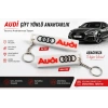 AUDİ Anahtarlık , AUDİ Logolu Araç Anahtarlık - AUDİ Çift Yönlü Araba Anahtarlığı