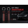 BYD Anahtarlık Çizgili , BYD Araç Anahtarlık - BYD Çift Yönlü Araba Anahtarlığı