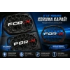 For-x Oval Hoparlör Kapağı - For-x Logolu Kaliteli Plastik Kayık Midrange Hoparlör Kapak - 2 Adet