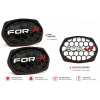 For-x Oval Hoparlör Kapağı - For-x Logolu Kaliteli Plastik Kayık Midrange Hoparlör Kapak - 2 Adet