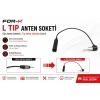 L Tip Anten Kablosu - XCA-12 - Düz Anten Soketini L Tip Anten Kablosuna Çeviren L Tip Anten Soketi - 1 Adet