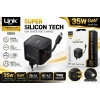 Linktech Hızlı Şarj Adaptörü G855 35W GaN3 – Dahili Type-C Kablolu Çift Çıkışlı Şarj Cihazı