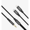 Linktech Aux to Type-C ve Lightning Dönüştürücü - Linktech A204 3.5mm Auxu Type-C ve Lightning Dönüştürücü