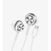 Linktech Ekstra Bass Kablolu Kulaklık , Linktech H75 Beyaz Type-C Mikrofonlu Metal Kablolu Kulaklık , Premium Type-C Kablolu Kulaklık