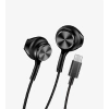 Linktech Ekstra Bass Kablolu Kulaklık , Linktech H75 Siyah Type-C Mikrofonlu Metal Kablolu Kulaklık , Premium Type-C Kablolu Kulaklık
