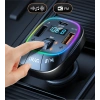 Linktech FM Transmitter - Linktech GF17 Premium 48W Üç Girişli 5.0 Bluetooth FM Transmitter - RGB Çakmaklıktan Müzik Dinleme