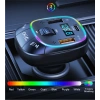 Linktech FM Transmitter - Linktech GF17 Premium 48W Üç Girişli 5.0 Bluetooth FM Transmitter - RGB Çakmaklıktan Müzik Dinleme