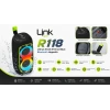 Linktech RGB Bluetooth Hoparlör - Linktech R118 LED Işık Efektli IPX5 Sertifikalı Bluetooth Hoparlör