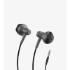 Linktech Süper Bass Kablolu Kulaklık , Linktech H677 Siyah Mikrofonlu Metal Kablolu Kulaklık , Premium Aux Kablolu Kulaklık
