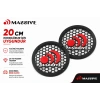 Massive 20cm Hoparlör Kapağı - Massive Logolu Kaliteli Plastik Midrange Hoparlör Kapak 20 cm - 2 Adet