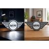 Mini Cooper Masa Lambası , Mini Cooper Logolu Led Işıklı Masa Lambası , Mini Cooper Gündüz Gece Masa Lambası
