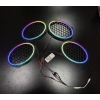 Pixel Ledli Oval Hoparlör Kapağı – Animasyonlu Piksel RGB Neon Led Oval Midrange Kapak – Animasyonlu Her Renk Yanan