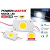 Powermaster 12V 2.4W Beyaz COB Modül LED 40x22 mm IP65 Suya Dayanıklı Aydınlatma
