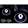 Renault Kapı Altı Led Logo - Renault Hayalet Logo Mesafe Sensörlü - Renault Yeni Nesil , Pilli , Yapıştırmalı Kapı Logo