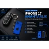 Telefon Görünümlü Anahtarlık , iPhone 17 Mavi Anahtarlık - iPhone Görünümlü Araba Anahtarlığı