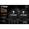 VİBE Black Death 20cm Hoparlör Kapağı - VİBE Logolu Kaliteli Plastik Midrange Hoparlör Kapak 20 cm - 2 Adet