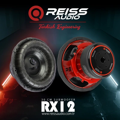 Reiss 30cm Bass - Reiss RS-RX12 Çift Bobin 2000w 600RMS Subwoofer 30cm - 4 + 4 OHM Profesyonel Bass