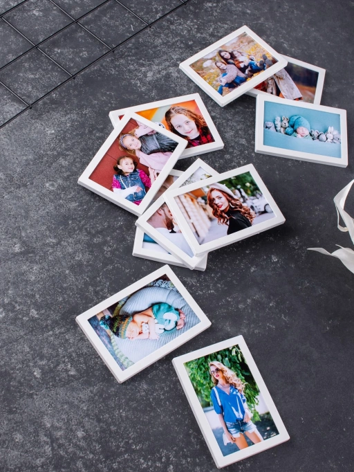 Beyaz Çerçeveli Magnet 6x9cm - 9 Adet