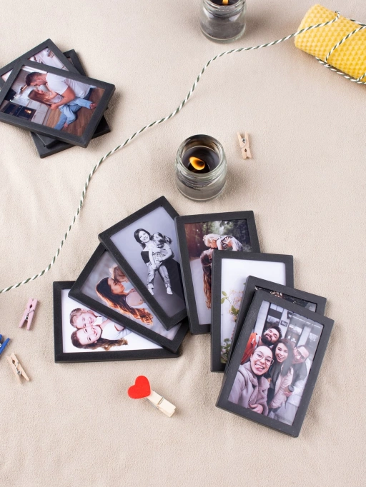 Siyah Çerçeveli Magnet 6x9cm - 9 Adet