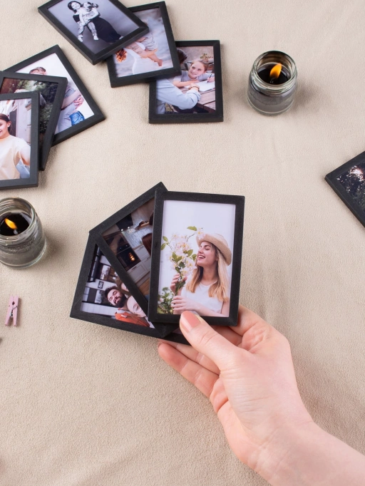 Siyah Çerçeveli Magnet 6x9cm - 45 Adet