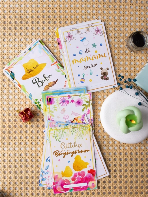 Gold Temalı Anı Kartı 36 Adet