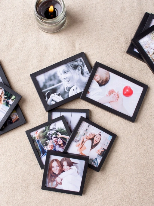 Beyaz Çerçeveli Magnet Karısık Ebat - 44 Adet