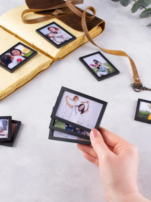 Siyah Çerçeveli Magnet 5x7 cm - 12 Adet