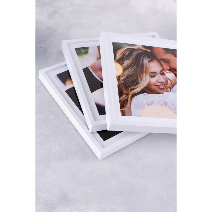 20x20 Yapışan Çerçeve - Beyaz 3 Adet