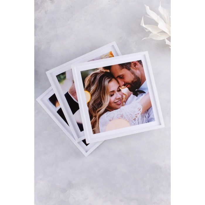 20x20 Yapışan Çerçeve - Beyaz 3 Adet