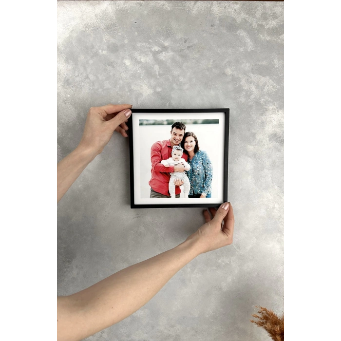 20x20 Yapışan Çerçeve - Siyah 12 Adet