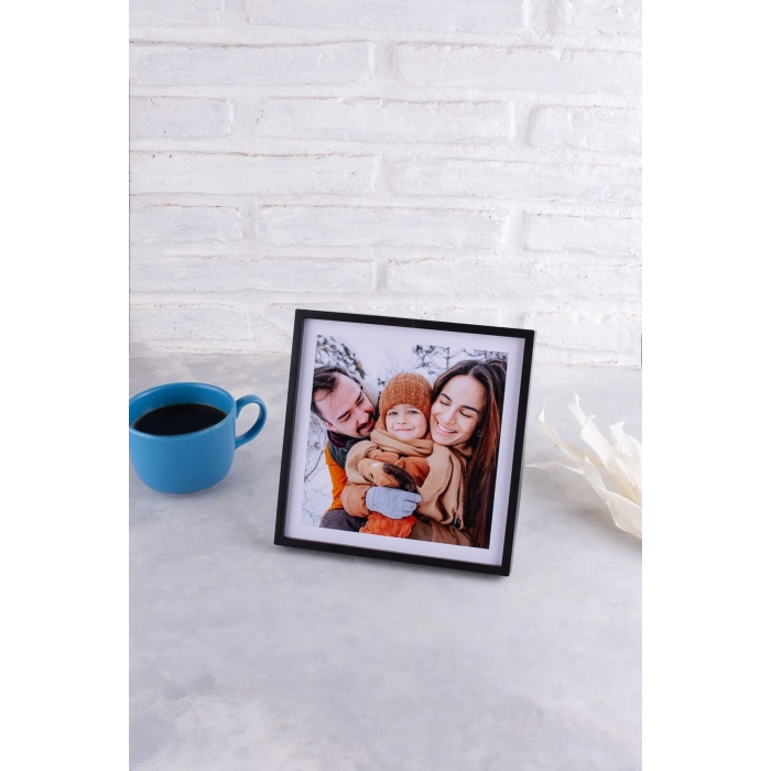 20x20 Yapışan Çerçeve - Siyah 12 Adet