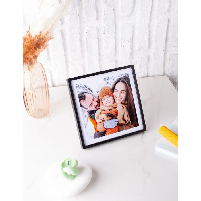 20x20 Yapışan Çerçeve - Siyah 12 Adet