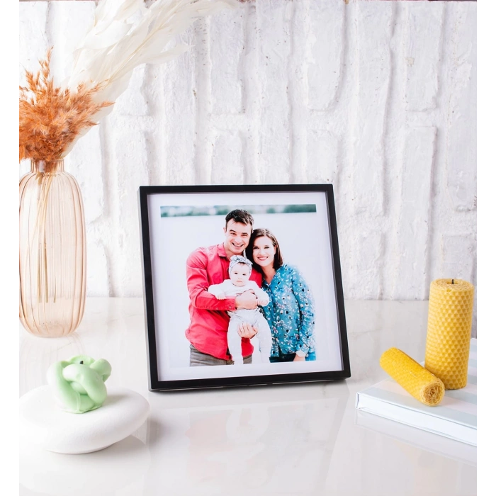 20x20 Yapışan Çerçeve - Siyah 12 Adet