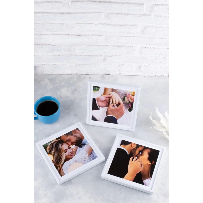 20x20 Yapışan Çerçeve - Beyaz 6 Adet