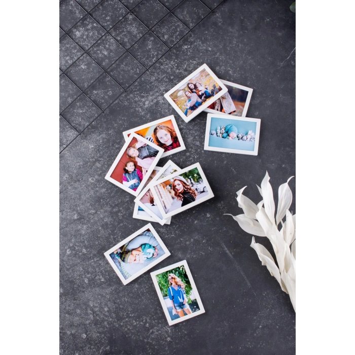 Beyaz Çerçeveli Magnet 6x9cm - 9 Adet