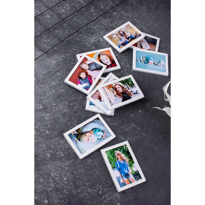 Beyaz Çerçeveli Magnet 6x9cm - 45 Adet