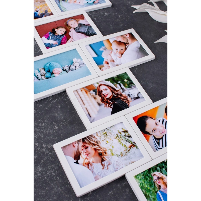 Beyaz Çerçeveli Magnet 6x9cm - 45 Adet