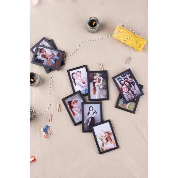 Siyah Çerçeveli Magnet 6x9cm - 36 Adet